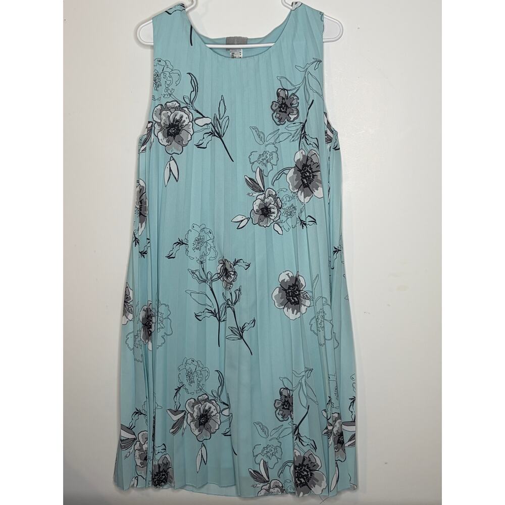 Fair Lady Pleated Sleeveless Floral Dress Size 12